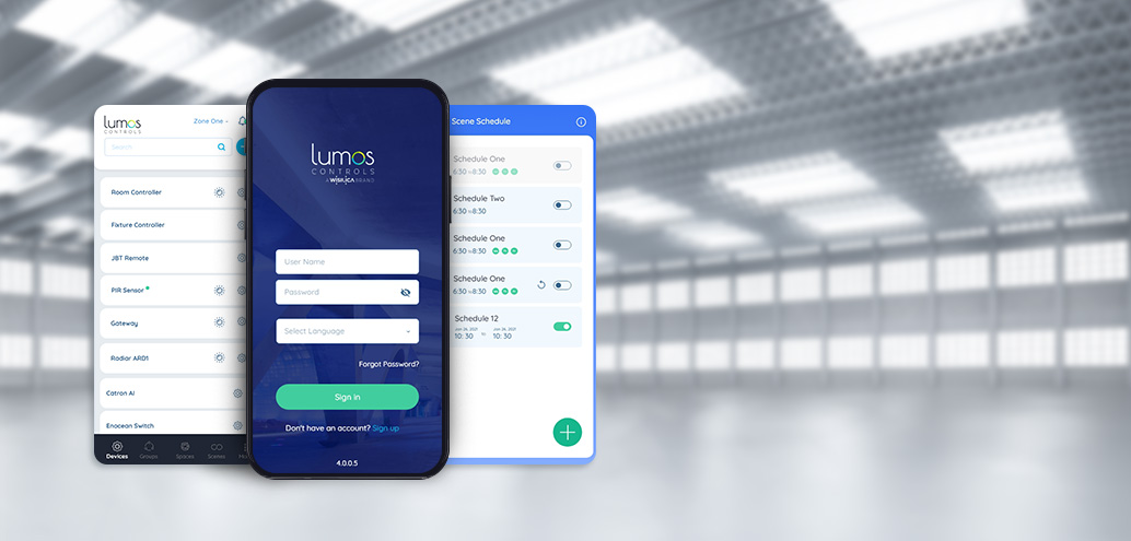 Next-generation Lumos Controls mobile application redefines the enterprise lighting experience