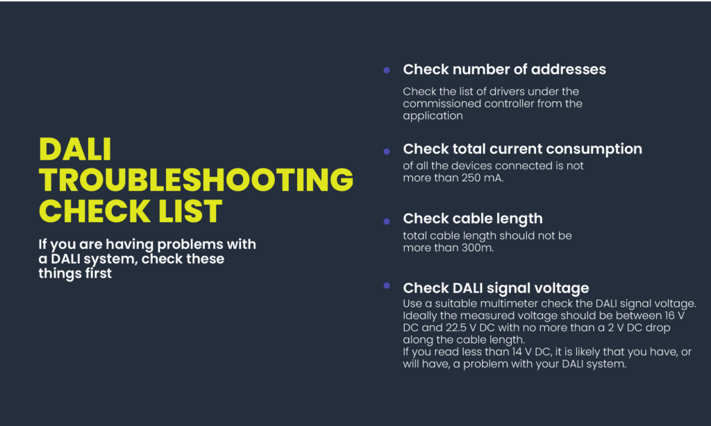 DALI Troubleshooting Checklist